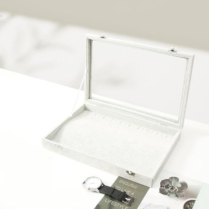 Coward 20 Hooks Necklace Organizer Jewelry Box - Image 5