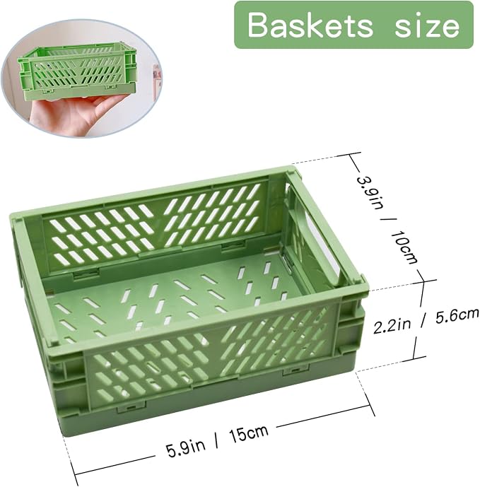Xhwykzz 4 Pack Mini Foldable Plastic Small Baskets - Image 6