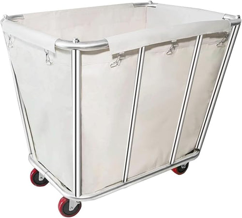 10 Bushel Laundry Cart with Wheels, Heavy Duty Industrial Rolling Commercial by Graywlof