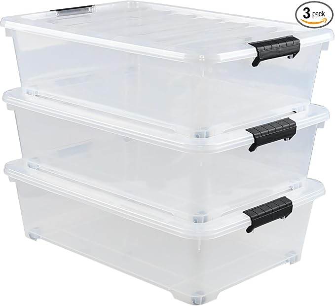 Gloreen 25 Quart Plastic Underbed Storage Container by Gloreen