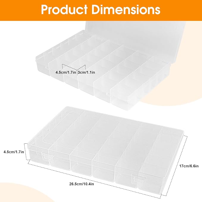 Piping Tip Organizer Box, 36 Grids Storage Container - Image 3