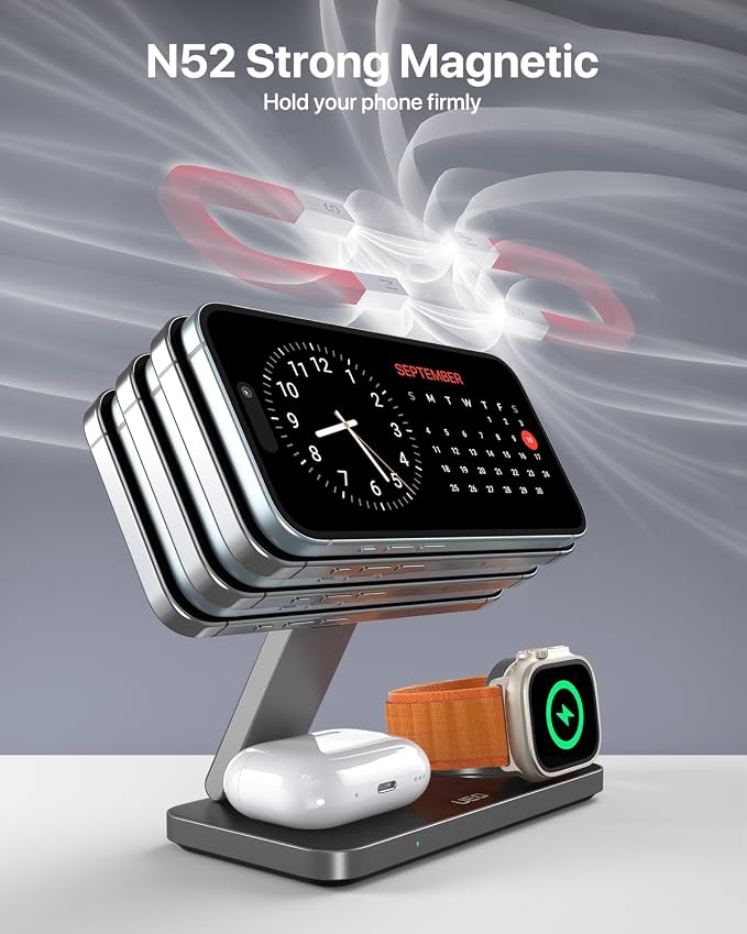 Foldable 3 in 1 Wireless Charging Station - Image 5