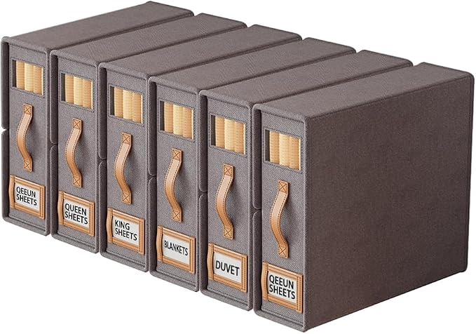 Bed Sheet Organizers and Storage – Foldable Linen Closet Organizers - Image 9