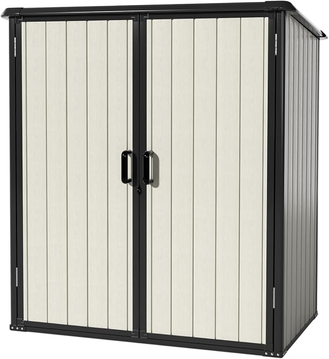 Aoxun Outdoor Storage Shed 5 x 3FT, Resin Shed - Image 7
