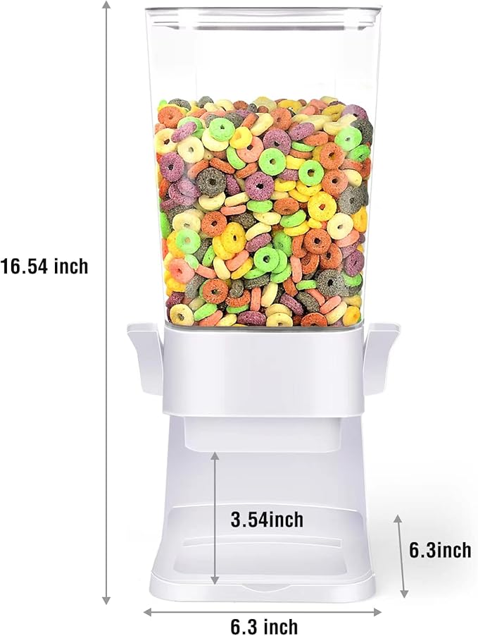 Cereal Dispenser Countertop 2 Pack 5.5 Qt Large Cereal Storage Container Holder - Image 3