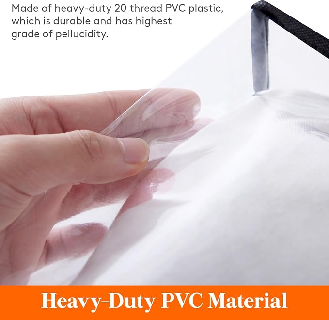 Lifewit 3 Pack Clear Clothes Storage Bags, 95L Plastic Blanket Storage Bag - Image 3