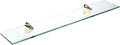 Spancraft Glass H-4.75x24-Brass Heron Glass Shelf, 4.75" x 24" by Spancraft
