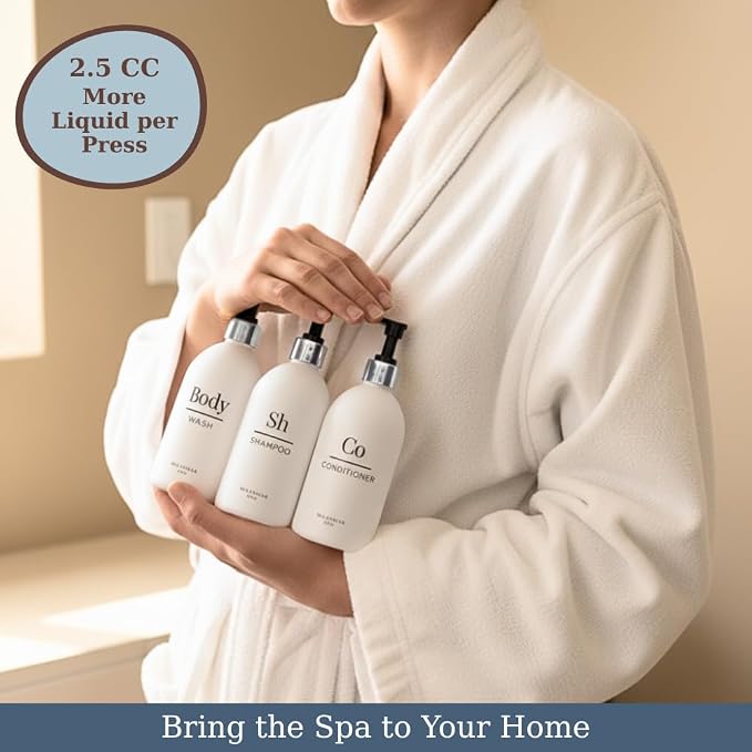 Shampoo Conditioner Body Wash Dispenser Set - Image 7