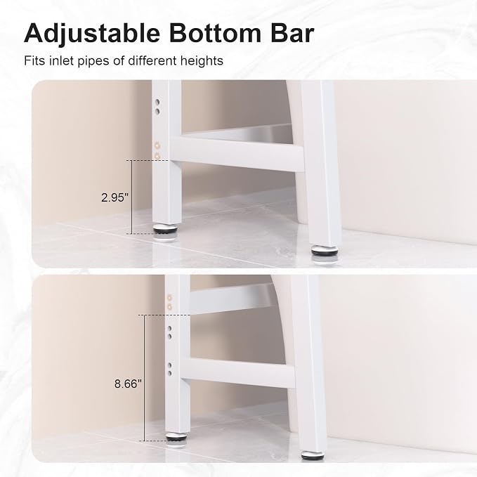 VASMIA Over The Toilet Storage, Bamboo 3-Tier Bathroom Organizer Over Toilet - Image 3