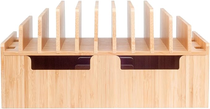 MobileVision 10-Port Bamboo Charging Station Includes 2 Powermod 6 USB Port - Image 5