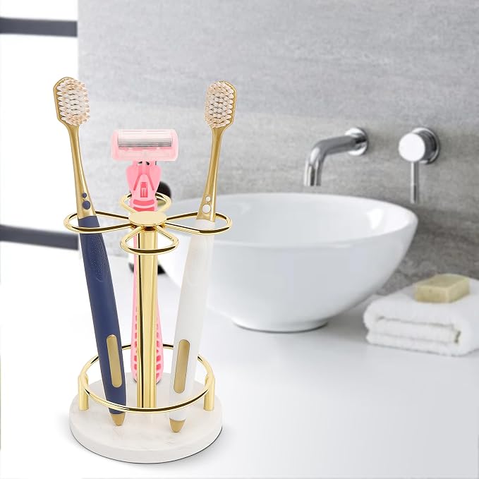 HarJue Toothbrush Holder Stand for Bathroom, Metal Toothbrush Organizer - Image 7