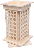 Rotating Essential Oil Rack, 104 Holes Cosmetic Display Cases, Wooden Essential by Unknown