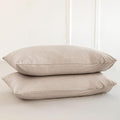 MooMee Bedding Pillowcases Pack of 2 100% Washed Cotton Linen Like Textured by MOOMEE