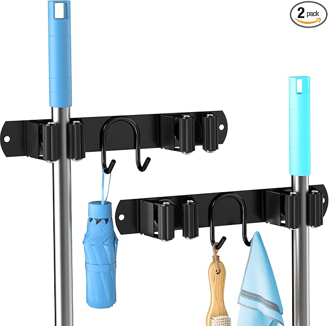 Broom Holder Wall Mount, Broom Hanger by AURIKAR