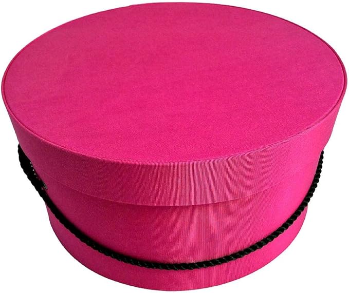 Sarah's Hat Boxes Classic Cerise Hat Box – 11" x 5.5" Handmade in USA – by SarahsHatBoxes