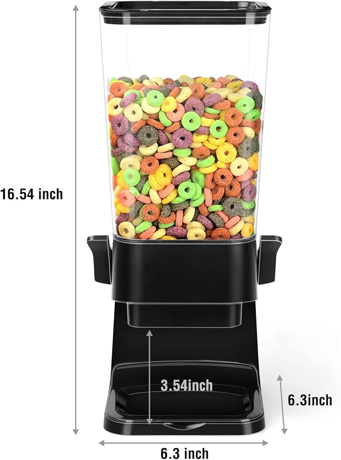 Cereal Dispenser Countertop 2 Pack 5.5 Qt Large Cereal Storage Container Holder - Image 3