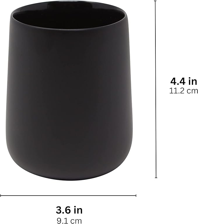 Matte Black Toothbrush and Toothpaste Holder and Cup - Image 5