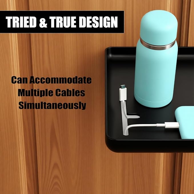 Bedside Shelf for Dorm Room, Metal Bunk Bed Table Shelf - Image 5
