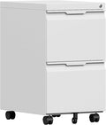 File Cabinet 2 Drawers on Wheels Under Desk, Locking Filing Cabinets by Kooyon