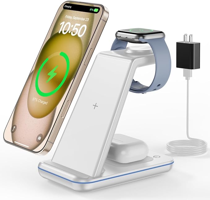 3 in 1 Wireless Charging Station, Wireless Charger Stand by ServeYouTheBest