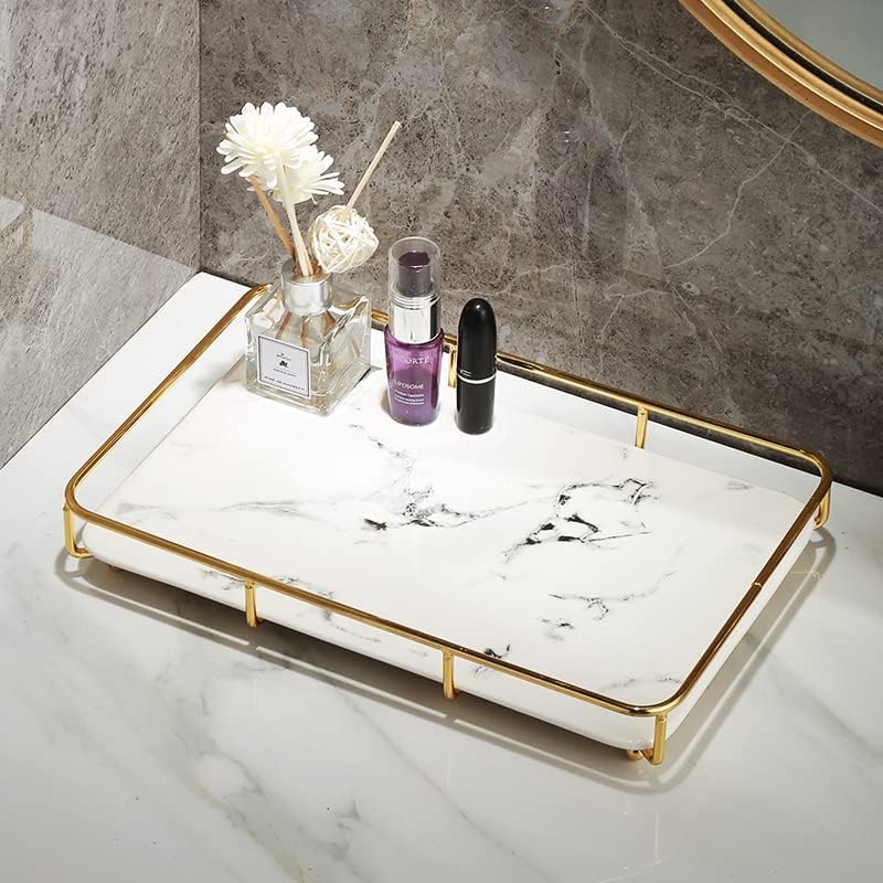 Dobbyby Vanity Tray Makeup Organizer Cosmetics Storage Bathroom