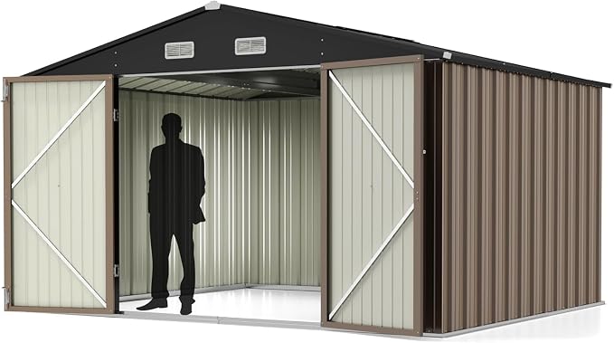 Greesum 10x8FT Outdoor Storage Shed, Utility Tool Shed by BuynowfromGreesum