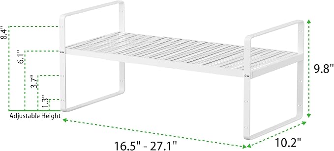 Expandable Cabinet Storage Shelf Stackable Organizer Rack - Image 2