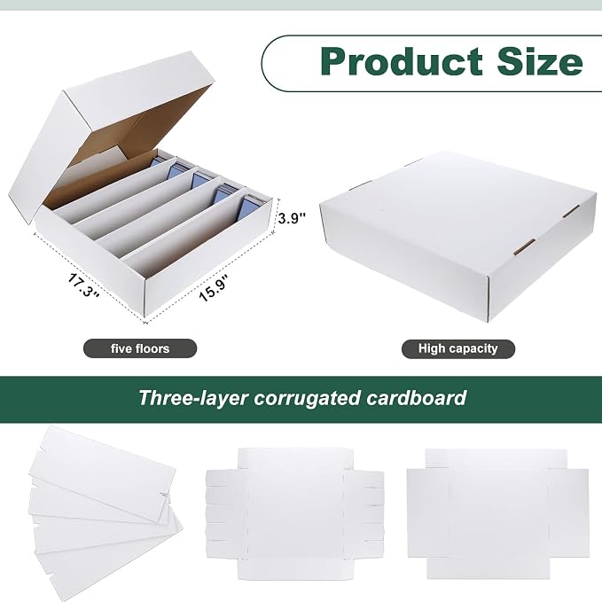 Yexiya 2 Pcs 5000 Count Card Storage Boxes - Image 2