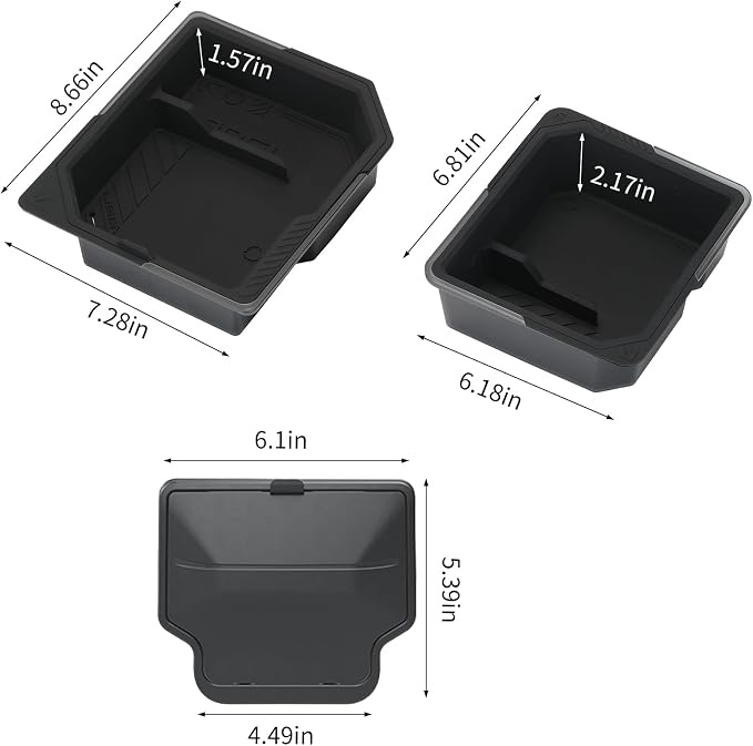 Center Console Organizer for 2025 2026 Tesla Model Y Juniper – 3PCS Hidden - Image 7