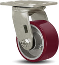 SY America 4" X 2" Casters Wheels, Heavy Duty Industrial Casters，Polyurethane by SYAmericaIndustrialCasters