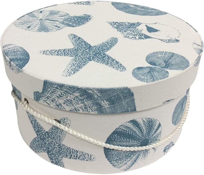 Sarah's Hat Boxes Classic Shells Hat Box – 16.75" x 8.5" Handmade in USA – by SarahsHatBoxes