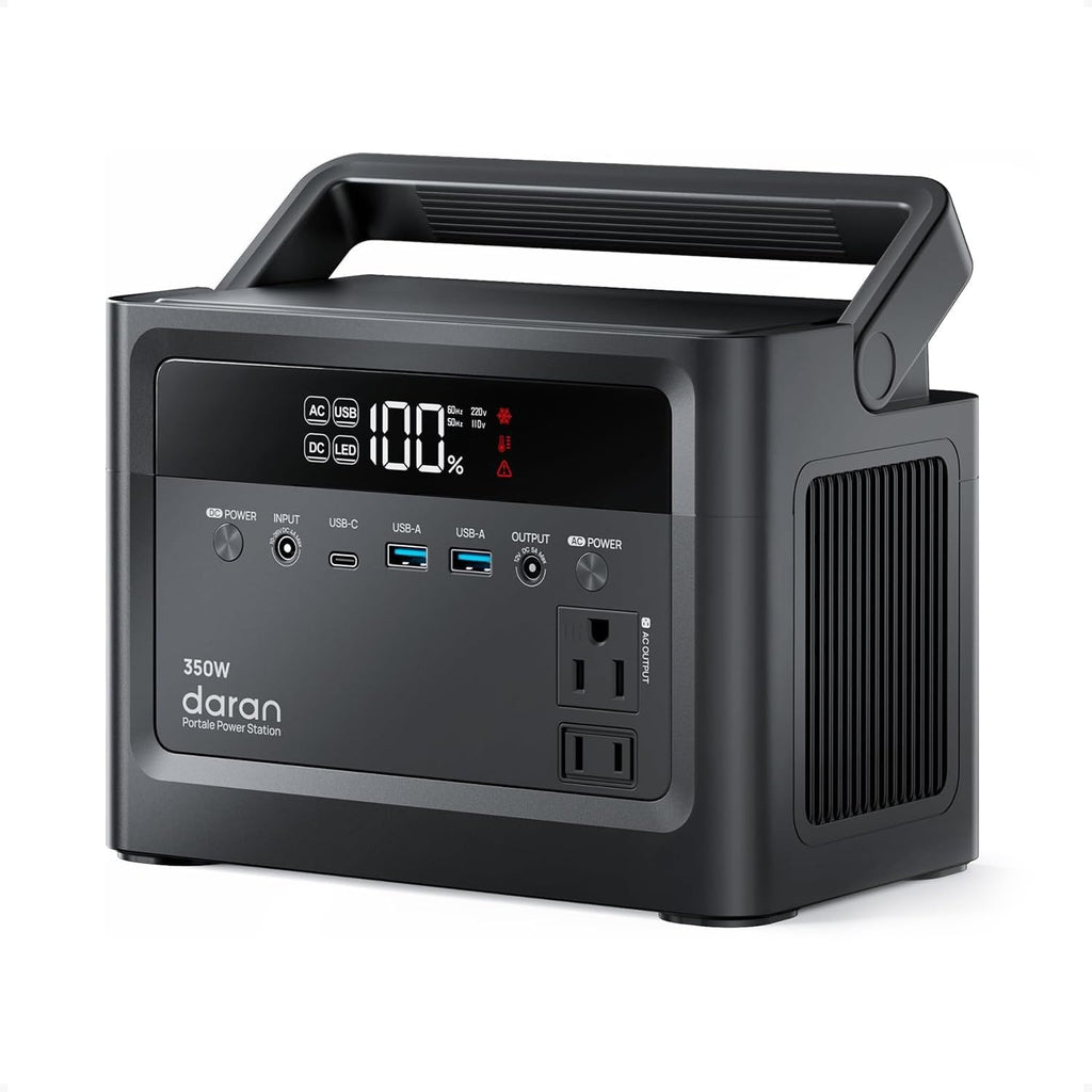 Portable Power Station 350W (700W Surge) Solar Generator 230.4Wh/110V