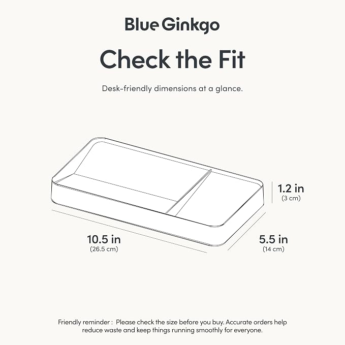 BLUE GINKGO Desk Tray – Korean-Made Organizer - Image 3