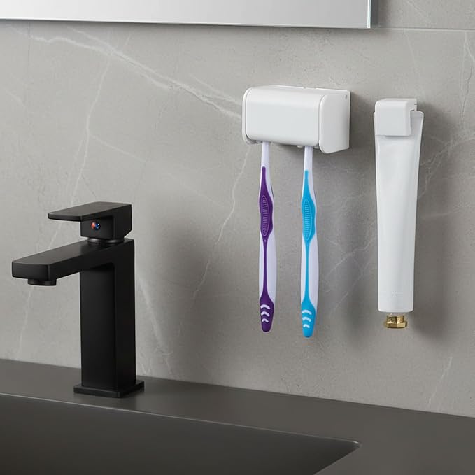 2Pcs Toothbrush Holder Wall Mounted - Image 5