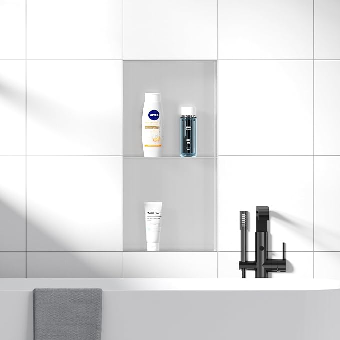 Bathroom Wall Niche, Stainless Steel Shower Niche 12" X 24", Rimless Recessed - Image 6