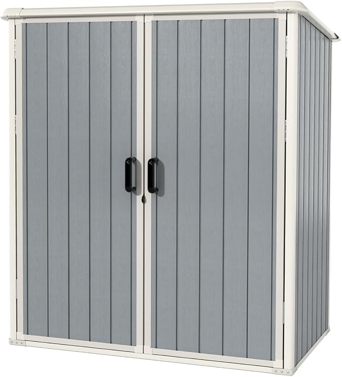 Aoxun Outdoor Storage Shed 5 x 3FT, Resin Shed by Aoxun