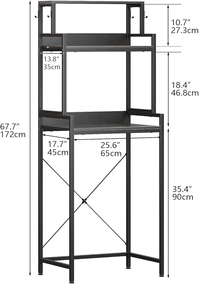 3-Tier Mini Fridge Stand Kitchen Bakers Rack - Image 3