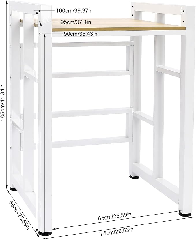 Washer Dryer Stacking Rack Stand, Heavy Duty Washer&Dryer Storage Shelves - Image 2