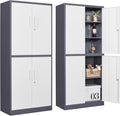 Metal Storage Cabinets with Doors and Shelves, Tall Storage Cabinets with Lock by SISESOL
