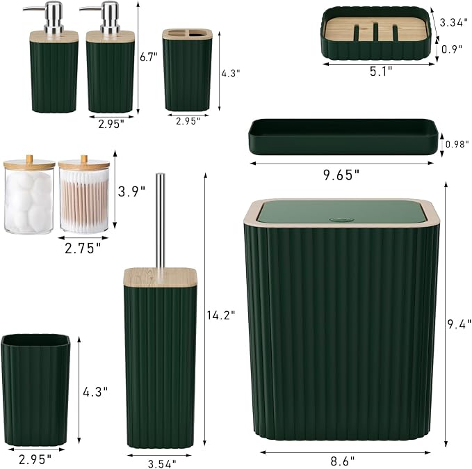 Bathroom Set - Elegant Green Bathroom Set, Bathroom Sets - Image 4