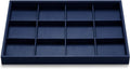 Oirlv Stackable Premium Leather Jewelry Trays 12 Grid Jewelry Drawer Organizer by Oirlv