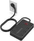 Power Strip with USB, SMNICE Surge Protector Flat Plug with 8 Widely-Spaced by SMNICE