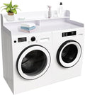 2-Tier Washer and Dryer Countertop Shelf, Laundry Room Storage & Organization by OXBZKMY