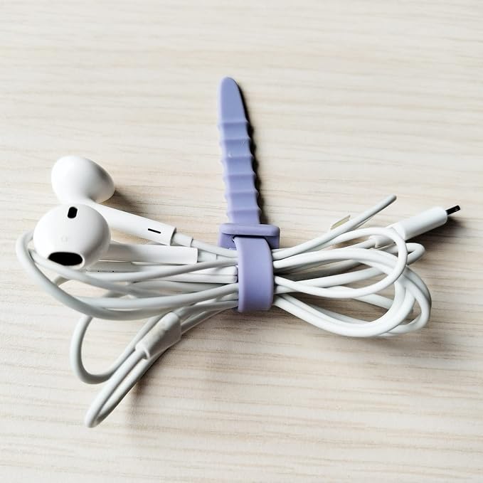 Reusable Silicone Zip Ties Cord Organizer: Silicone Cable Ties Straps - Image 4