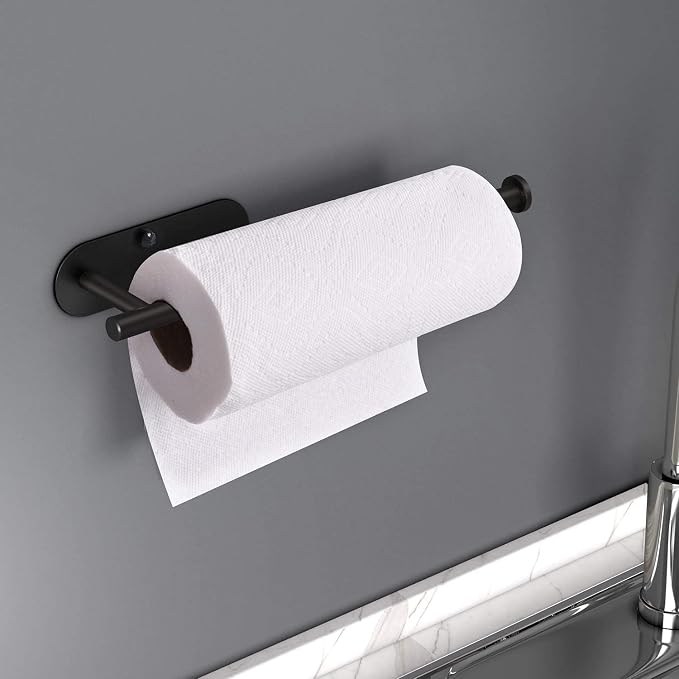 HUFEEOH Adhesive Paper Towel Holder Under Cabinet Wall Mount - Image 4