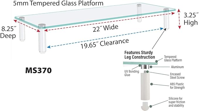 Kantek Glass Monitor Riser - Image 3