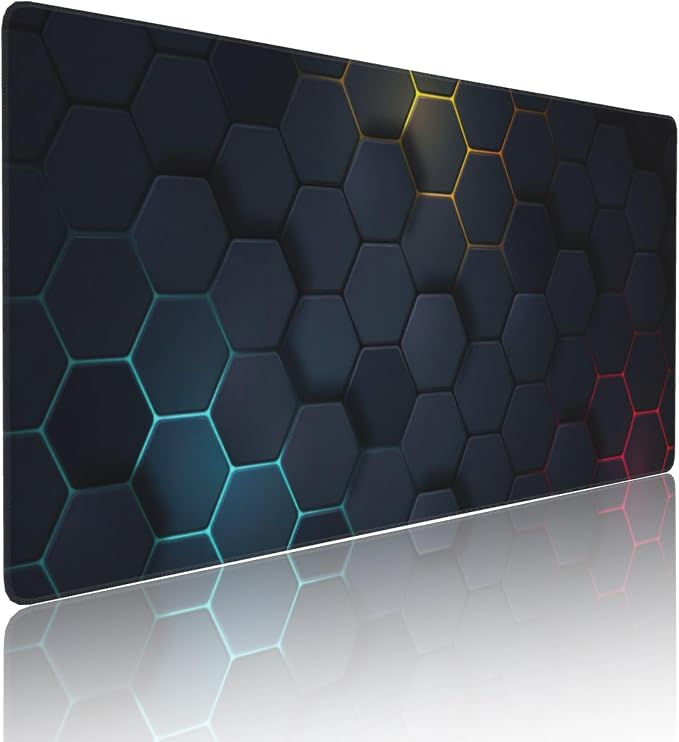 Cool Honeycomb Large Mouse Pad, Gaming Desk Mat, XXL Keyboard Desk Pad Mat - Image 2