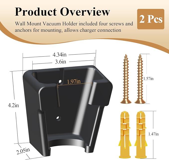 2 Pcs Wall Mount Vacuum Holder/Docking Station - Image 2