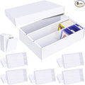 Trading Card Storage Box 6 Pack–2400 Count Cardboard Organizer by Leyzan