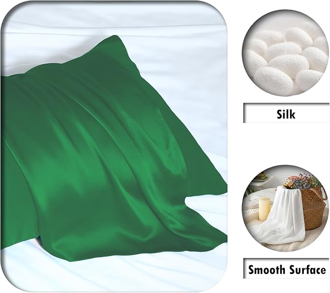 Silk Pillow Cases 2 Pack Soft Breathable and Sliky Standard Size Pillow Cases - Image 2